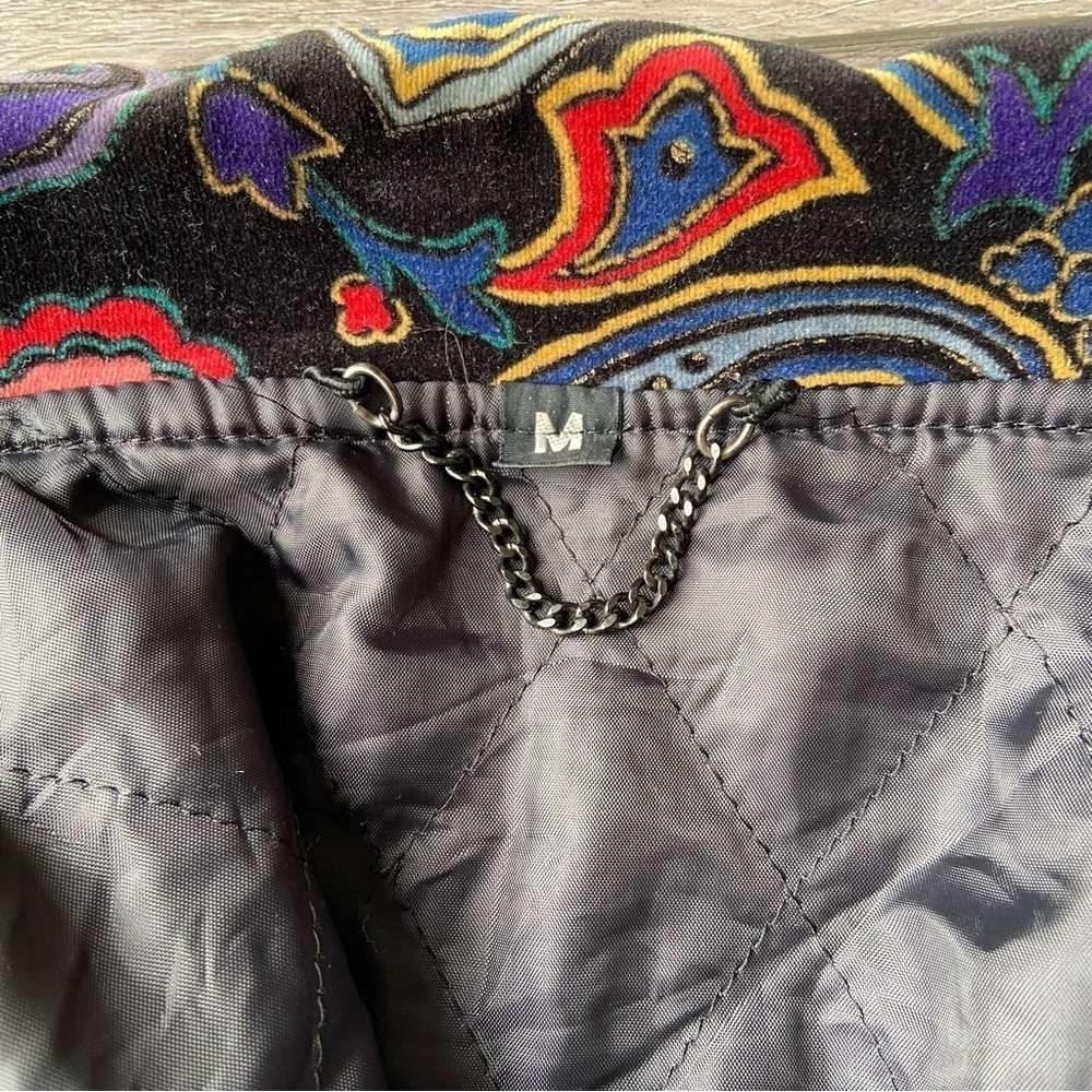 Vintage  Golden Horse Paisley Print Made in Japan Bomber Jacket - Picture 10 of 15